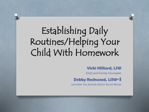 Establishing Daily Routines/Helping Your Child With Homework