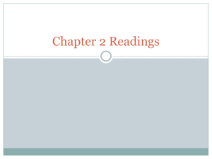 Chapter 2 Readings
