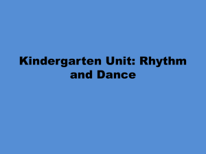 Kindergarten Unit: Rhythm and Dance