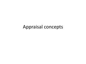 Appraisal concepts