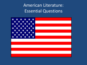American Literature: Essential Questions