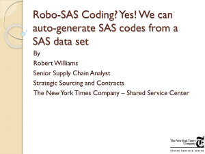 Yes! We can auto-generate SAS codes from a SAS data set