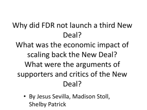 Why did FDR not launch a Third New Deal? What was the economic