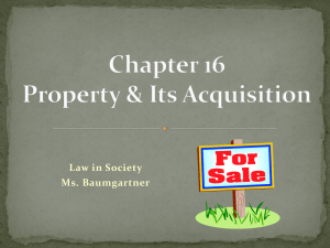 Chapter 16 Property & Its Acquisition