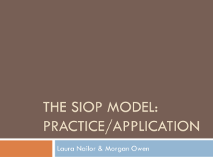 The SIOP Model: practice/application - educ145-245
