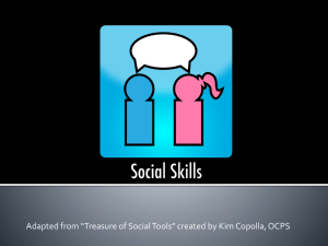 Social Skills - FDLRSStructuredClassroom