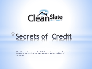 Secrets of Credit Scores