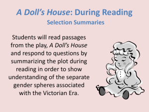 A Doll*s House: During Reading - Ms. Lesniak`s Sophomore English