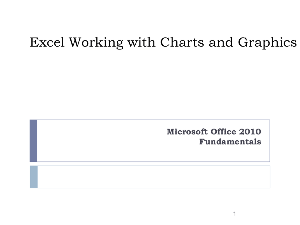 Working With Charts In Excel