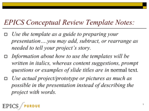 Project Conceptual Review Presentation Template