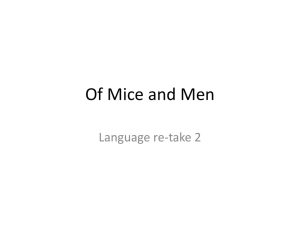 Of Mice and Men Language 2 - St Cuthbert Mayne GCSE English