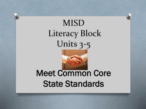 MISD Literacy Block Units