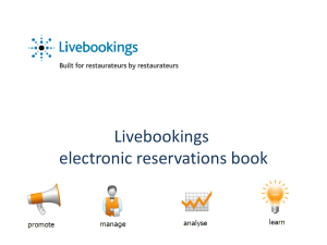 Livebookings electronic reservations book