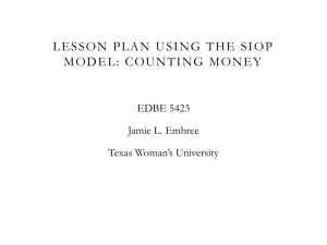 Lesson Plan Using The SIOP Model