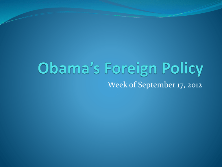 Foreign Policy Affairs Examples