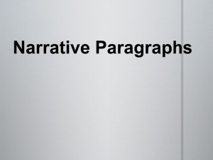 Narrative Paragraphs - ELA7G