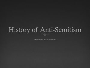 PowerPoint Presentation - A Holocaust Overview