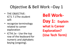 Week 7 Dec. 2nd Bell Work, Obj, & Exit Questions