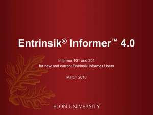 Entrinsik Informer Introduction - Elon University Technology Wiki