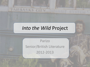 Into the Wild Project - Parizo Senior English