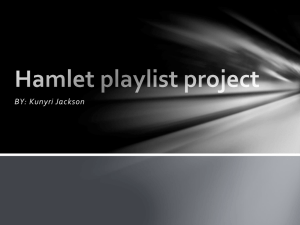 Hamlet playlist project - kunyri`s senior portfolio