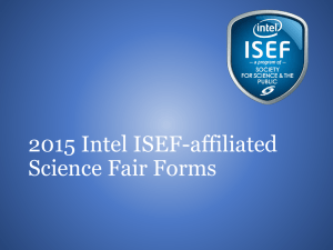 2015 Intel ISEF-affiliated Science Fair Forms