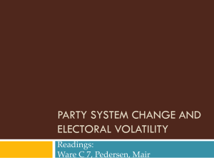 Unit 11: Party System Stability and Change
