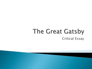 The Great Gatsby Essay writing