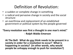 Fever Model of Revolution