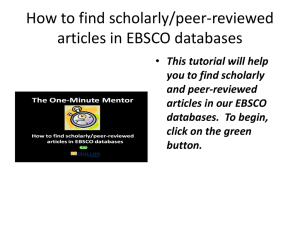 How to find scholarly/peer-reviewed articles in EBSCO databases
