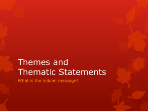 Themes and Thematic Statements