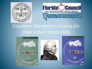 Capstone: Exemplary Lessons for High School Economics