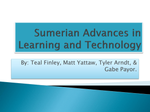 Sumerian Advances in Learning and Technology