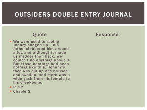 Outsiders Double Entry Journal