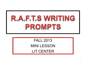 rafts writing prompts