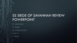 SS Siege of Savannah Review Powerpoint