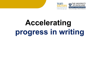 Accelerating progress in writing Beliefs underpinning effective