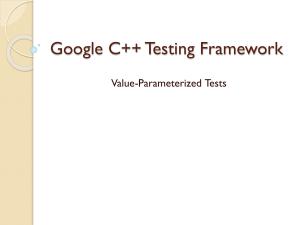 Google C++ Testing Framework