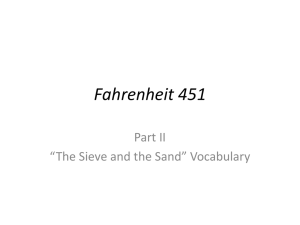 Fahrenheit 451 Part II Vocab