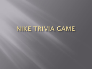 Nike Trivia Game