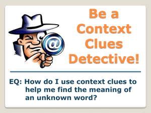 Be a Context Clues Detective!