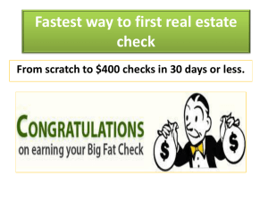 Fastest way to first real estate check*