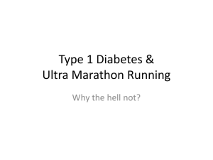 Type 1 Diabetes & Ultra Marathon Running