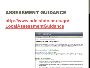 Assessment Guidance PPT - Oregon Department of Education