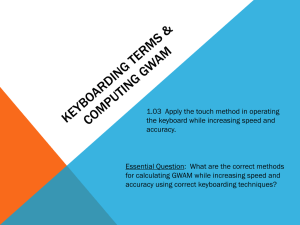 Keyboarding Terms & Computing GWAM