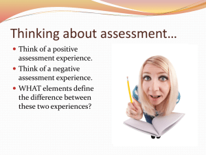 Big Picture Assessment