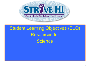 Student Learning Objectives - Educator Effectiveness