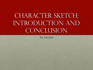 Character Sketch: Introduction and Conclusion