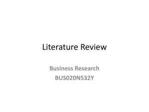 Writing Literature Review