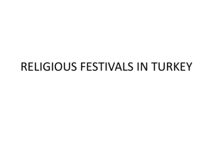 RELIGIOUS FESTIVALS IN TURKEY